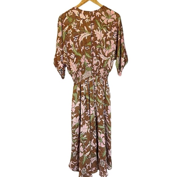 NWOT Code x Mode Floral Midi Dress Cottagecore Boho Bohemian - Picture 2 of 6